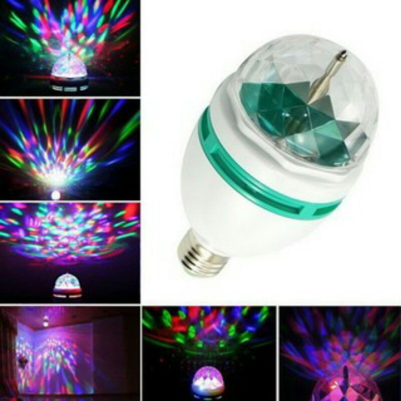 Lampu DISCO LED Fitting Otomatis Warna Warni RGB / Lampu Dekorasi / Lampu 17 Agustus