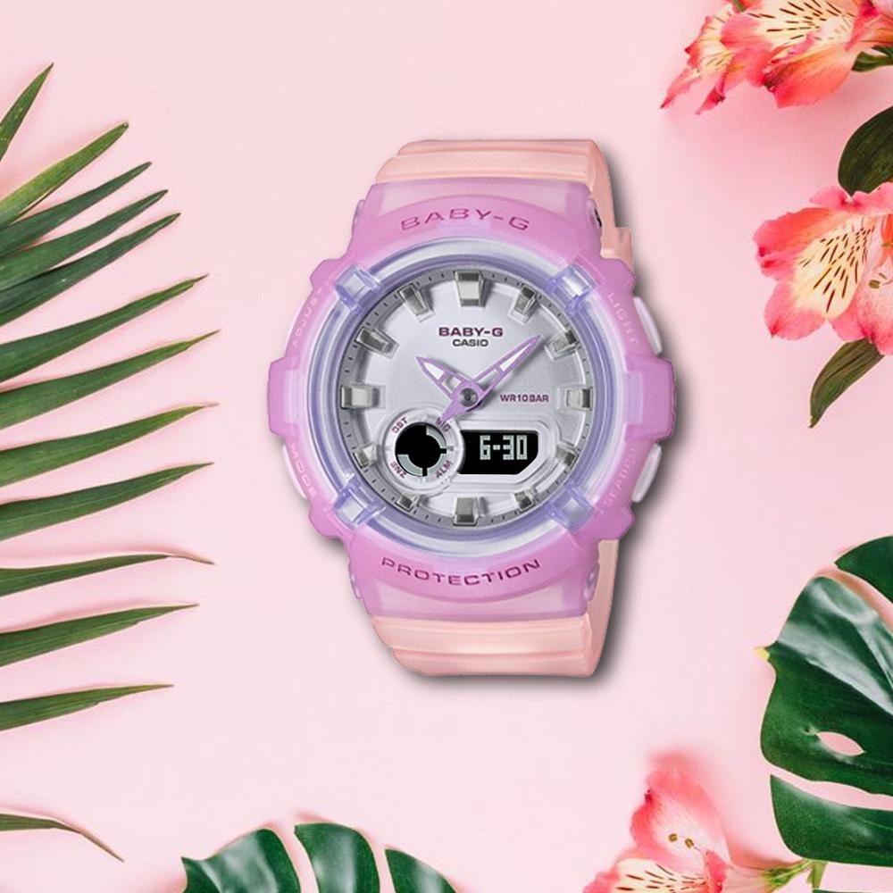 Jam Tangan Wanita Bay-G-SQUAD Double Time Digital&Analog Tanggal Aktif