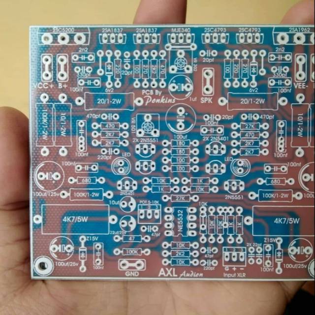PCB DRIVER POWER AMPLIFIER AXL EQUAL AUDIO CLASS AB