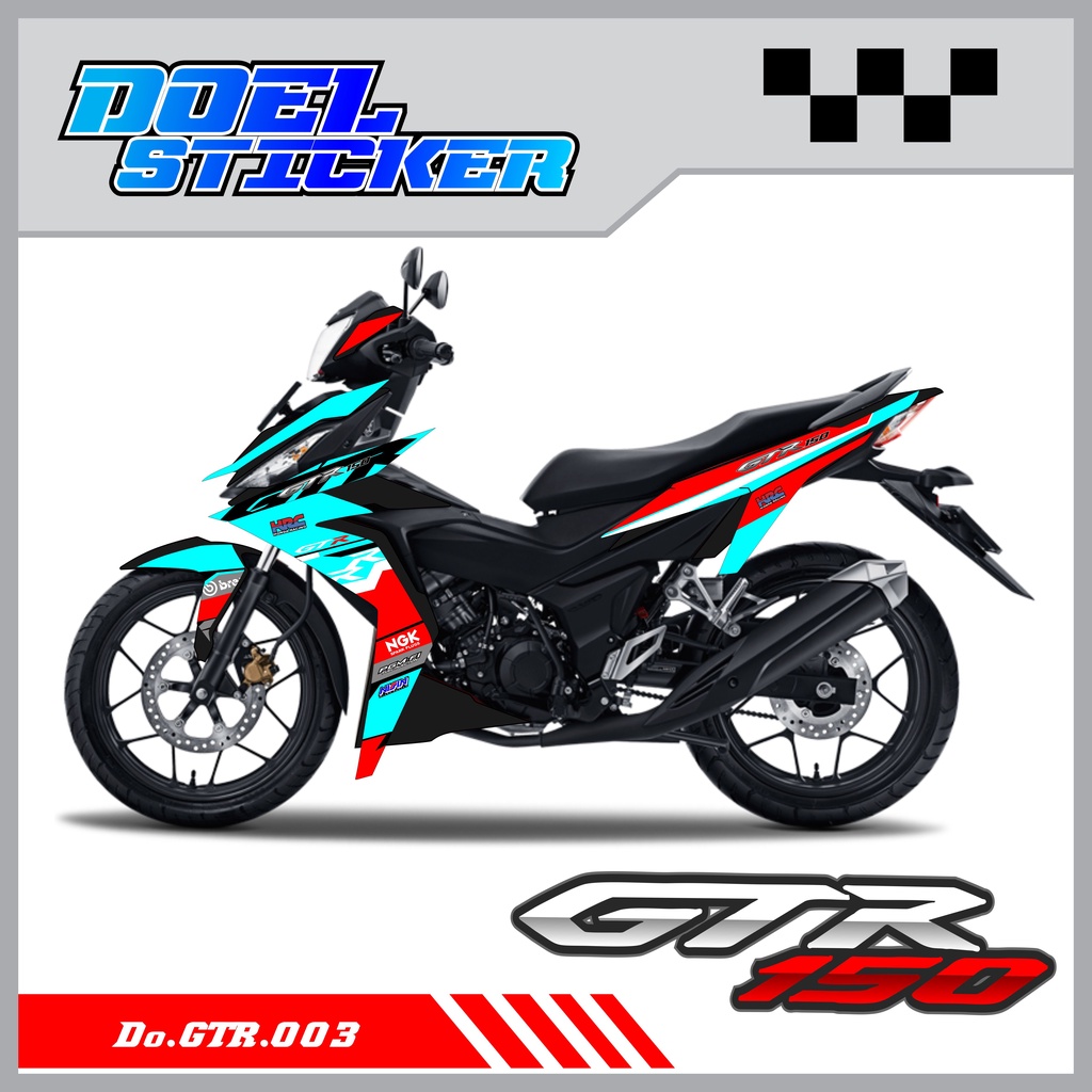 STICKER STRIPING GTR 150 - STICKER STRIPING LIST VARIASI HOLOGRAM , CROME GTR 150 DOEL 003