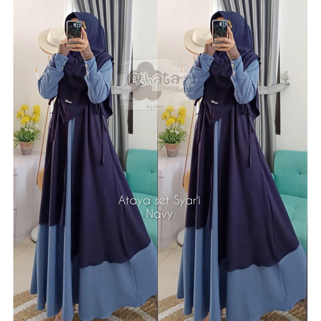 Gamis Athata Ataya Set Syar'i // Ataya Set syar'i ori athata