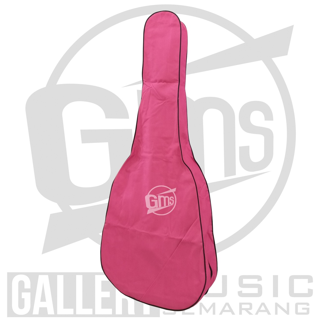 Tas Gitar Akustik Pink / Softcase Gitar Akustik Pink Bahan Kuat (A30)