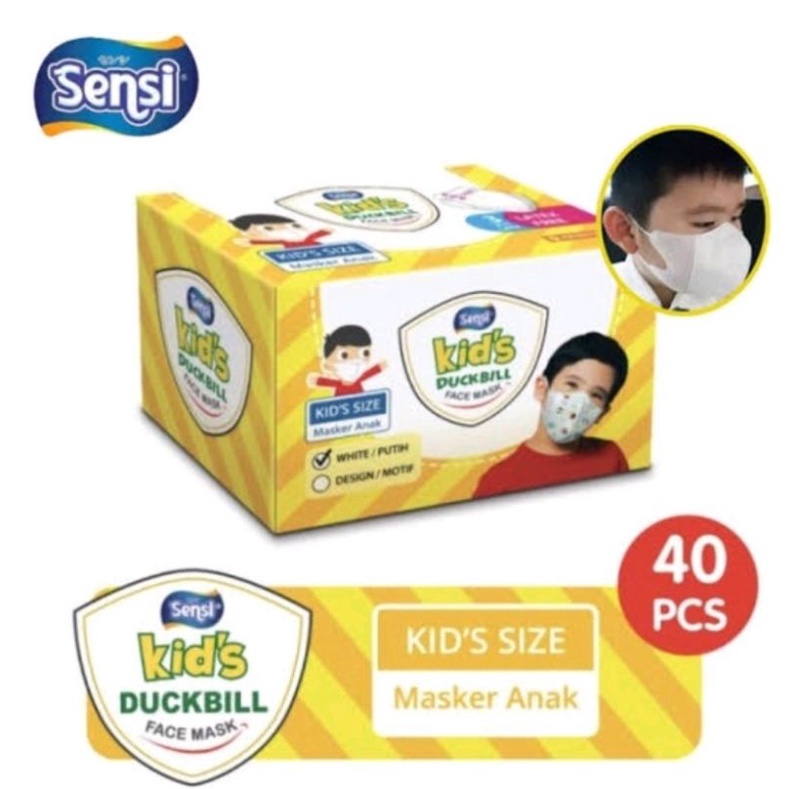 Masker Sensi Kids Duckbill 1box isi 40 pcs