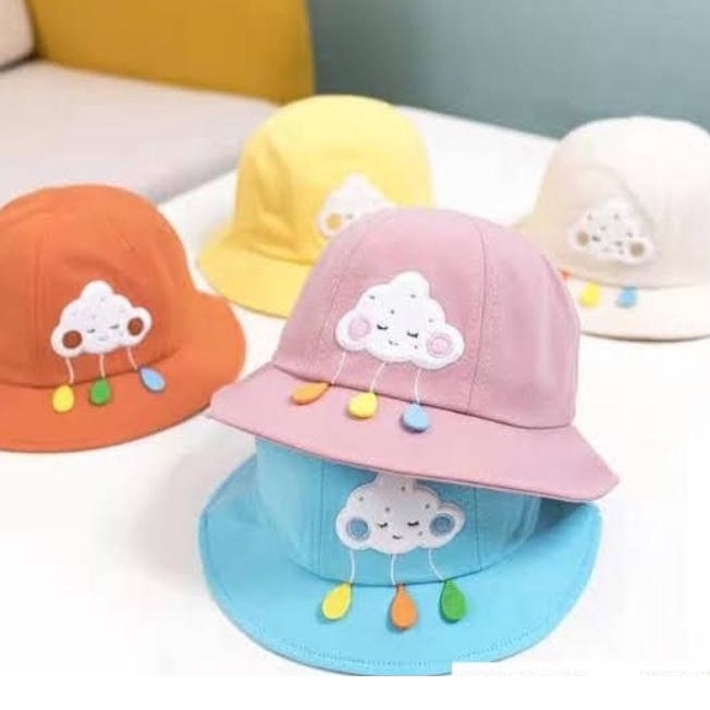 Bucket Hat Awan - Topi Bucket Anak Motif Awan