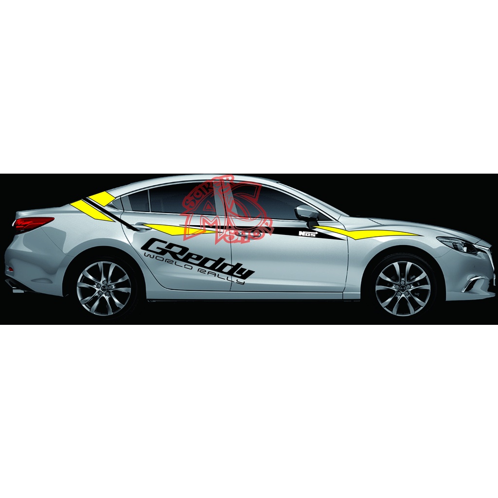 Terbaru promo stiker mobil toyota vios civic sedan keren stiker mobil sedan tetmurah