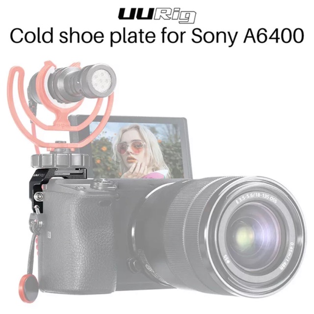 UURIG R011 Sony A6400 A6300 Hot Shoe Extension Plate Bracket Extended