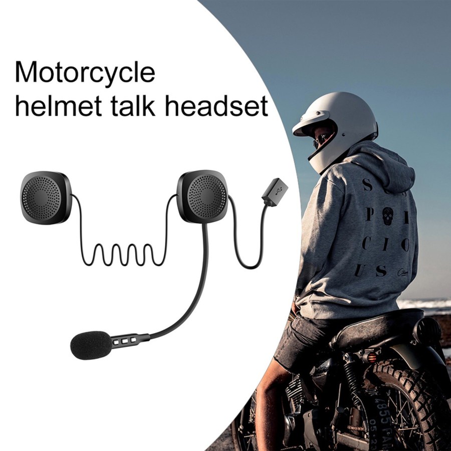 MH06 Motorcycle Helmet Wireless Bluetooh Headphone Stereo Music / Headset Bluetooth Helm Communicator Sepeda Motor Headset Touring Traveling