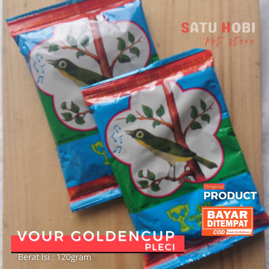 Pakan Makanan Burung VOER GOLDEN CUP untuk Pleci dan Burung Kecil Laiinya Import Original