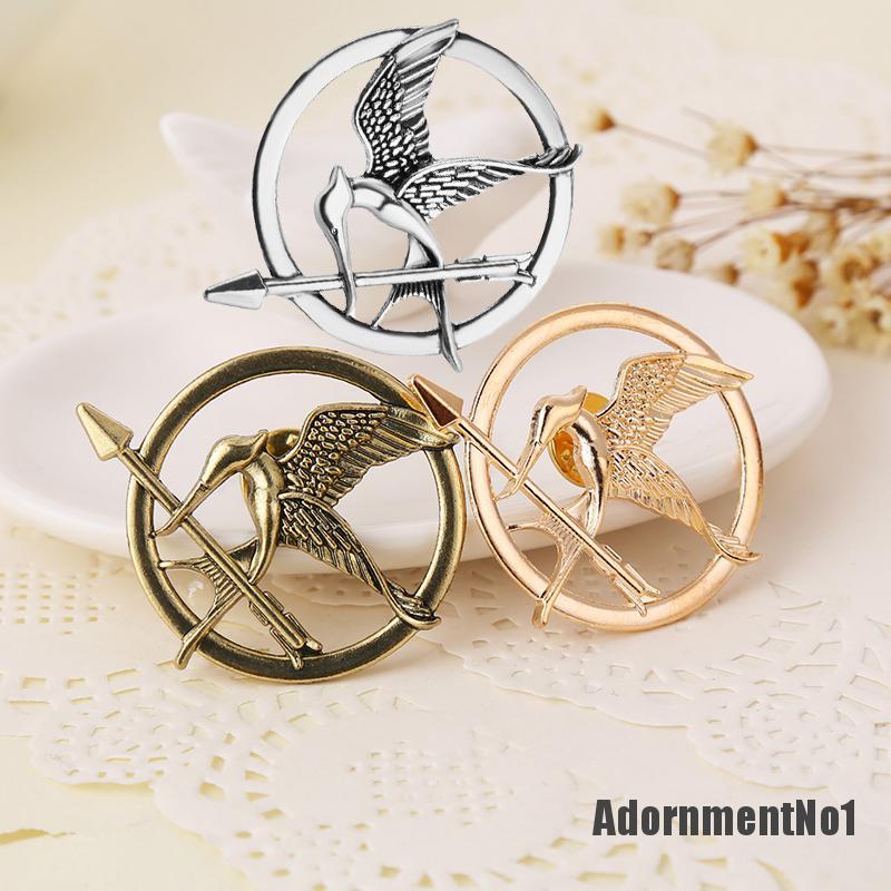 (Adornmentno1) Bros Pin Bentuk Burung Gaya Retro Punk Untuk Pria / Wanita