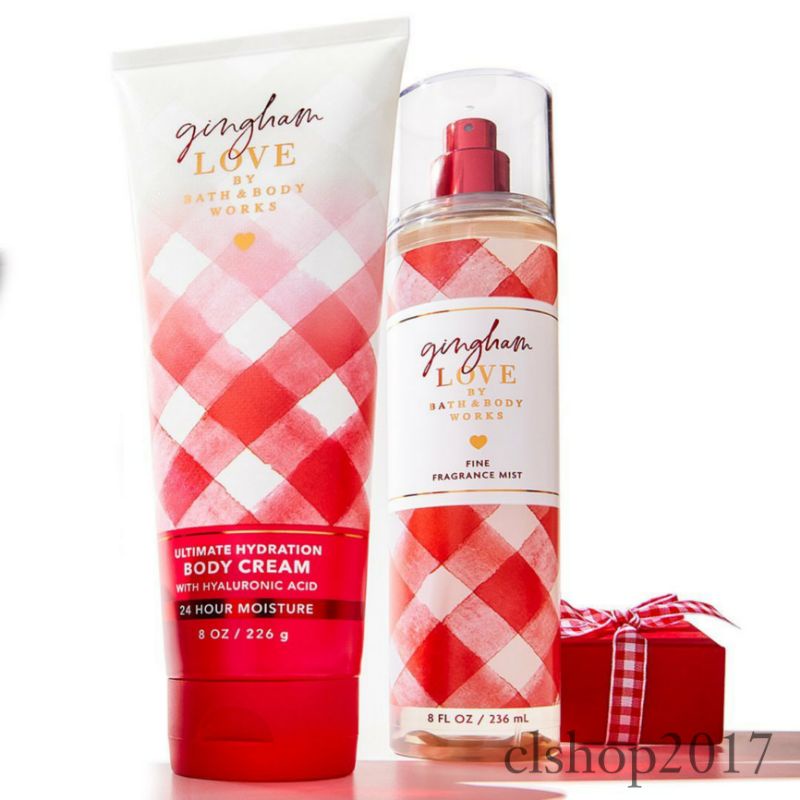 BATH &amp; BODY WORKS BBW GINGHAM LOVE SERIES BODY MIST LOTION MIST LOTION SHOWER GEL BODY CREAM HAND CREAM SHOWER GEL BODY CREAM LOTION MIST WASH WALLFLOWER ROOMSPRAY SCENTPORTABLE GENTLE GEL DEEP CLEANSING GENTLE FOAMING CREAMY LUXE