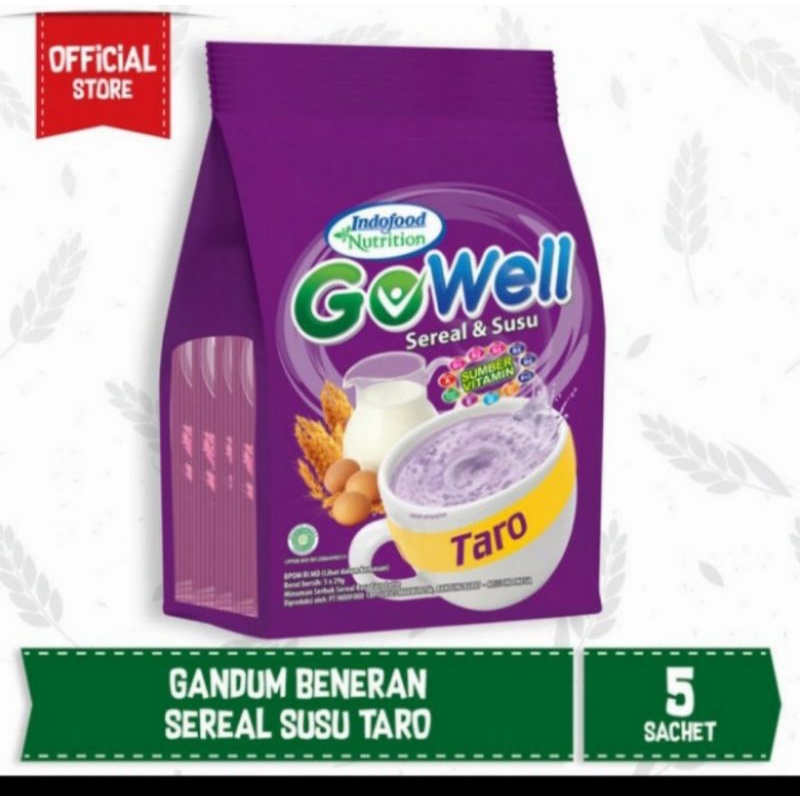 

gowell sereal dan susu taro 5x29gr