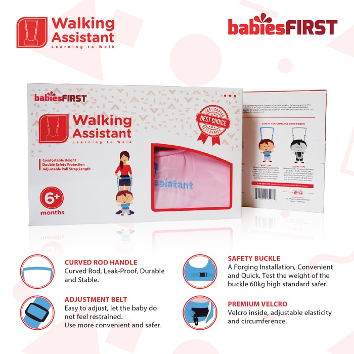 BABIESFIRST WALKING ASSISTANT - Alat Bantu Belajar Jalan Bayi 6m+ - Baby Pre Walker Harness