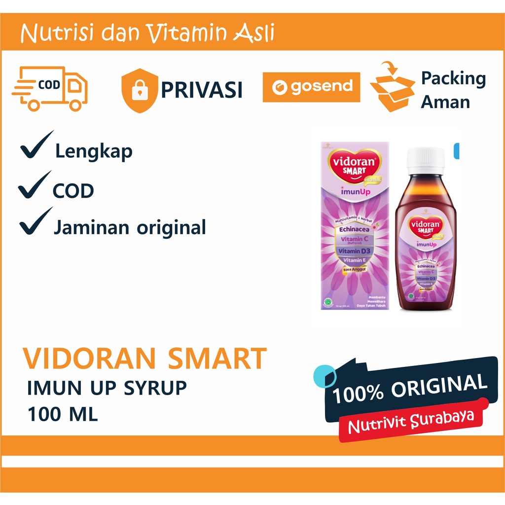 VIDORAN SMART VITAMIN IMUN UP 100 ml rasa anggur