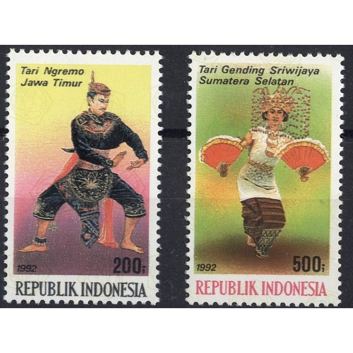 

Perangko Filateli D34 - Indonesia MNH 2v 01.10.1992 Local Dance 1st Set