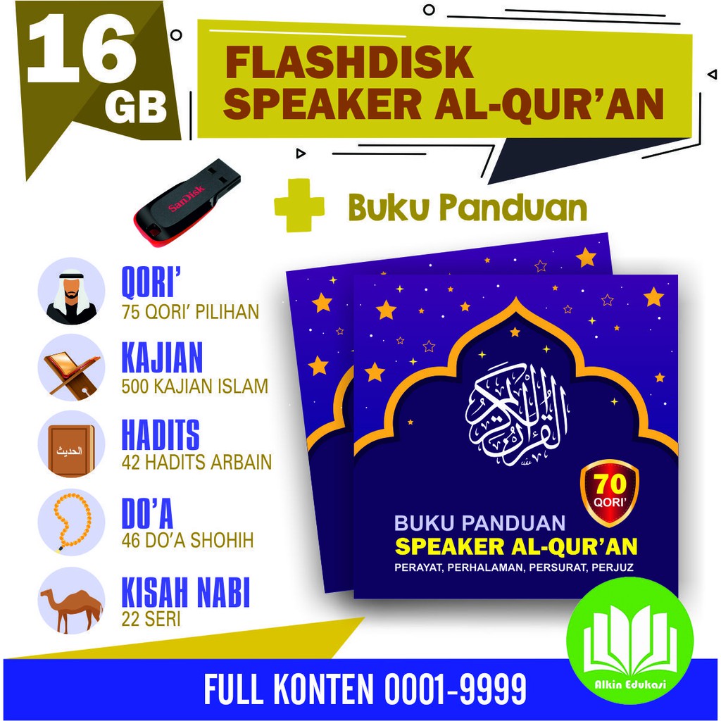 FLASHDISK MUROTTAL 30 JUZ & KAJIAN ISLAMI MP3
