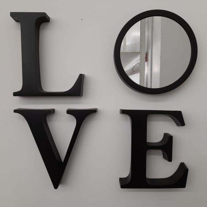 Pajangan Hiasan Dinding Home & Love Informa - Black Love