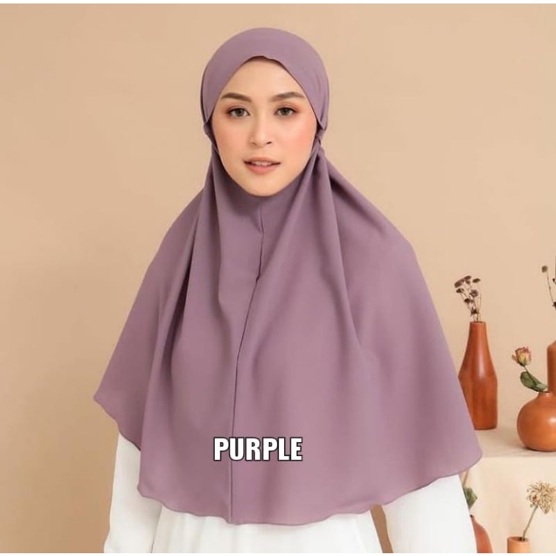 Jilbab bergo maryam part 2 (coklat tua pramuka babypink ungu purple lavender pink merah fanta)