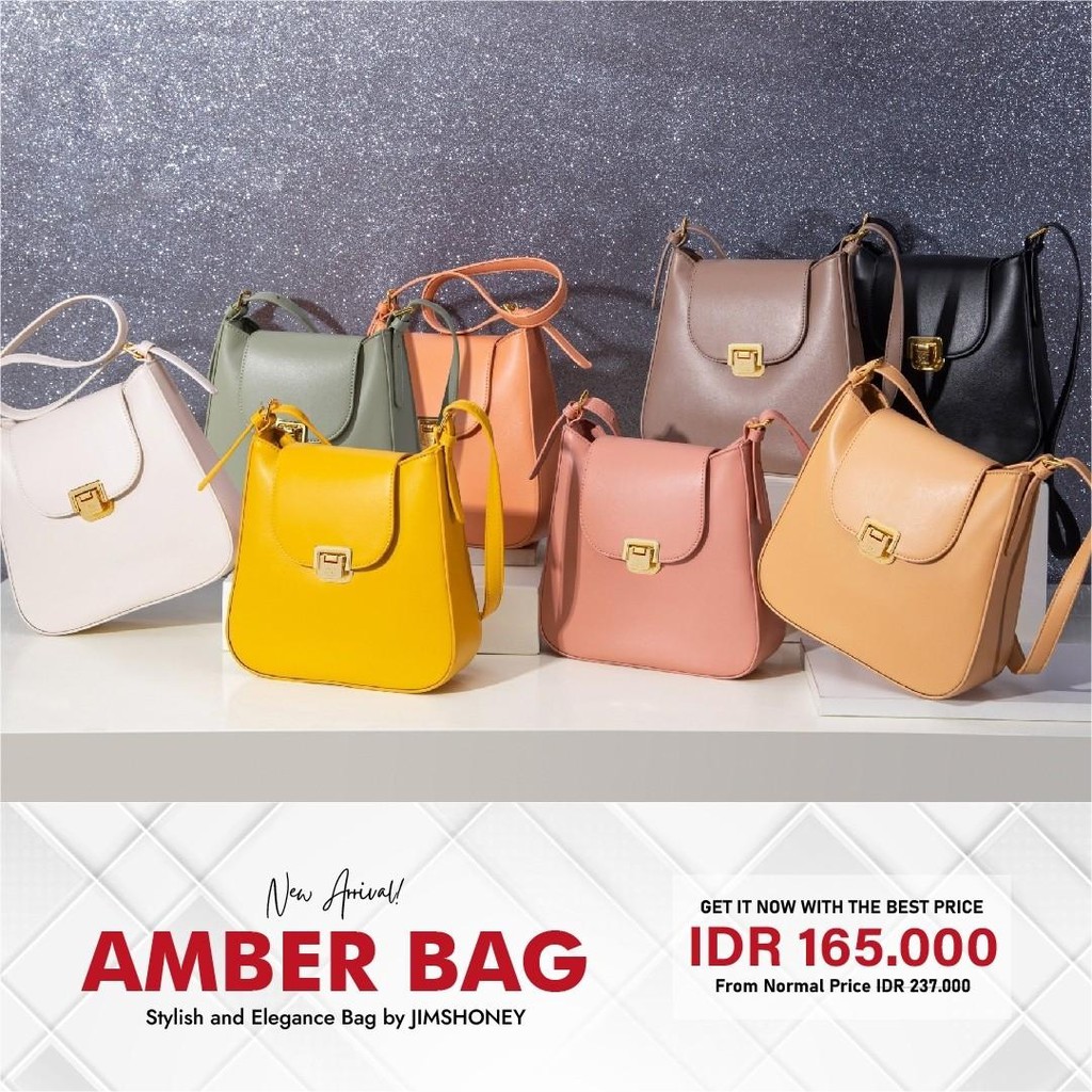 Jims Honey Amber Bag Tas Bahu Wanita Kerja Import Murah Selempang Sling Cewek Casual Fashion Korea