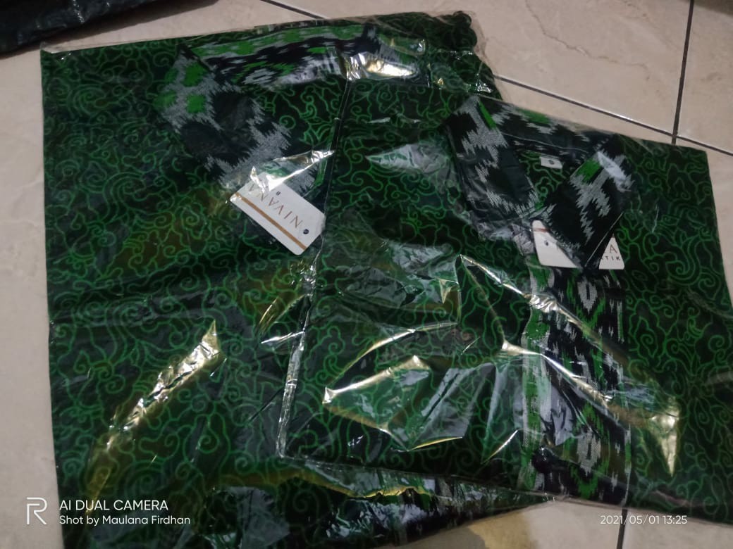 Nivana Batik Anak Kemeja Mega Mendung Biru, Merah Marun, & Hijau Botol