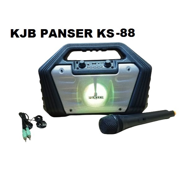 SPEAKER PORTABLE 4 INCH BLUETOOTH KJB PANSER KS 88 / KS-88 WITH ONE MICROPHONE