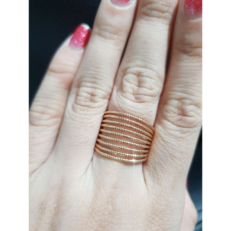 Cincin Premium Quality Lapis emas Anti warna gold Karat Anti Alergi Ring Premium Kilau CZ037