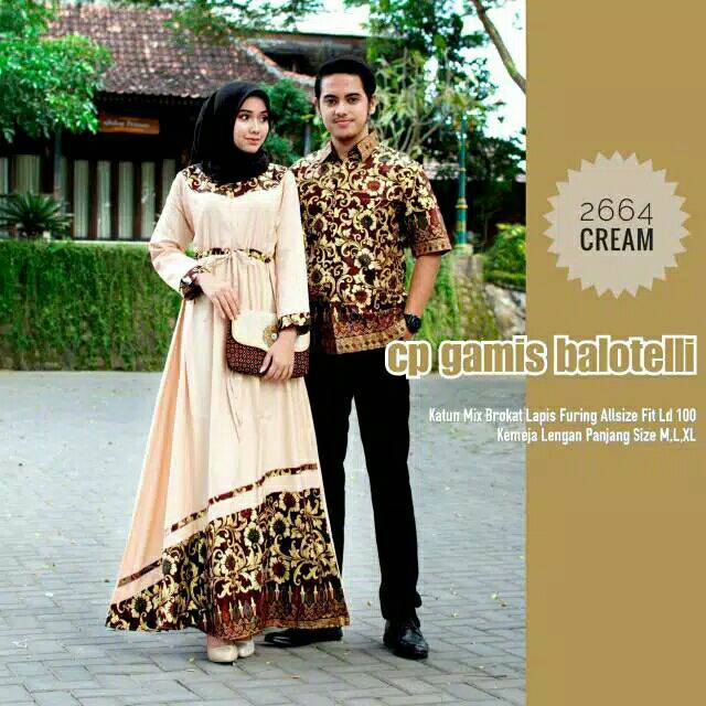 Baju batik cp gamis baloteli terhits di shopee
