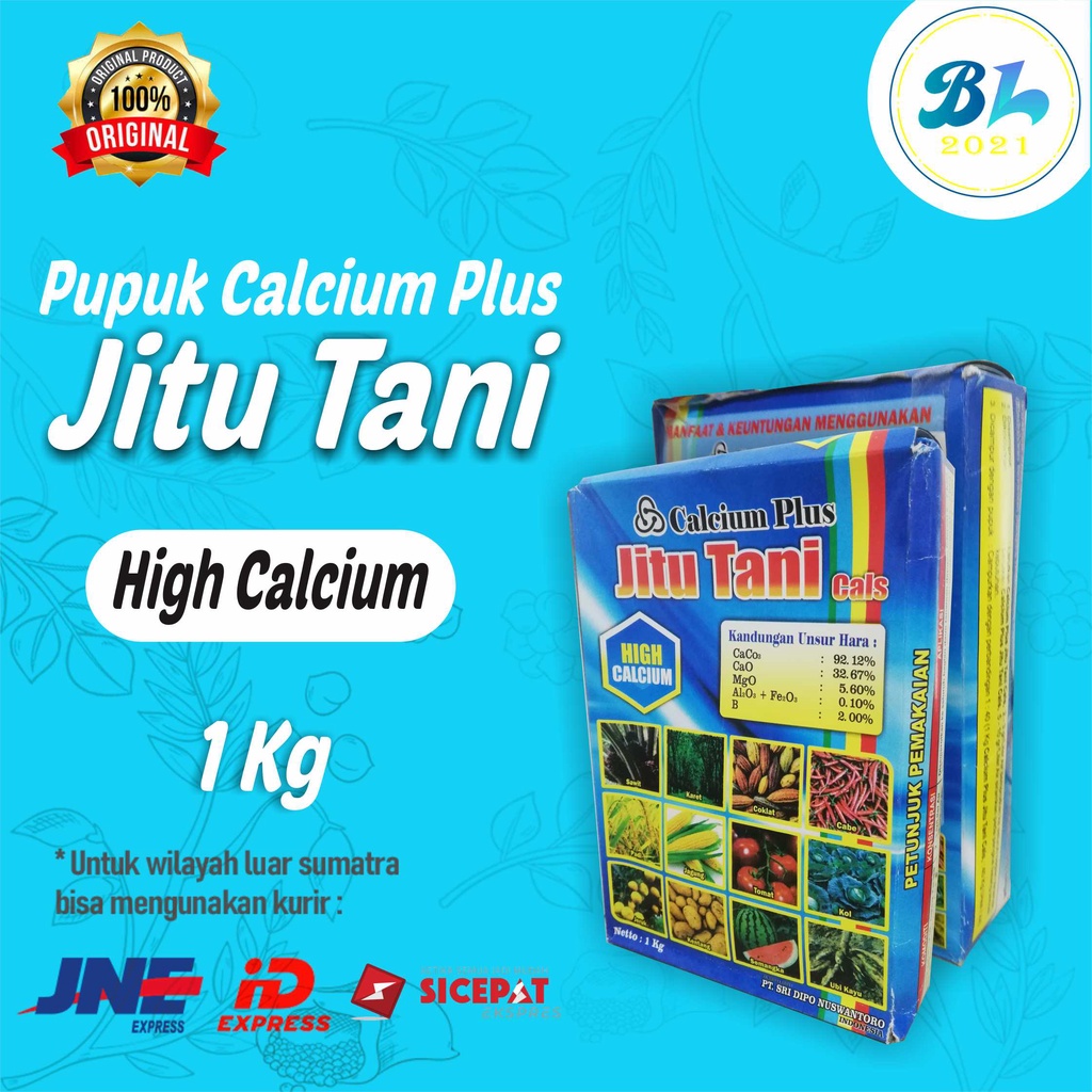 Pupuk kalsium plus Jitu Tani kemasan kotak 1kg, untuk tanaman sawit, karet, kakao, cabe, padi, jagun