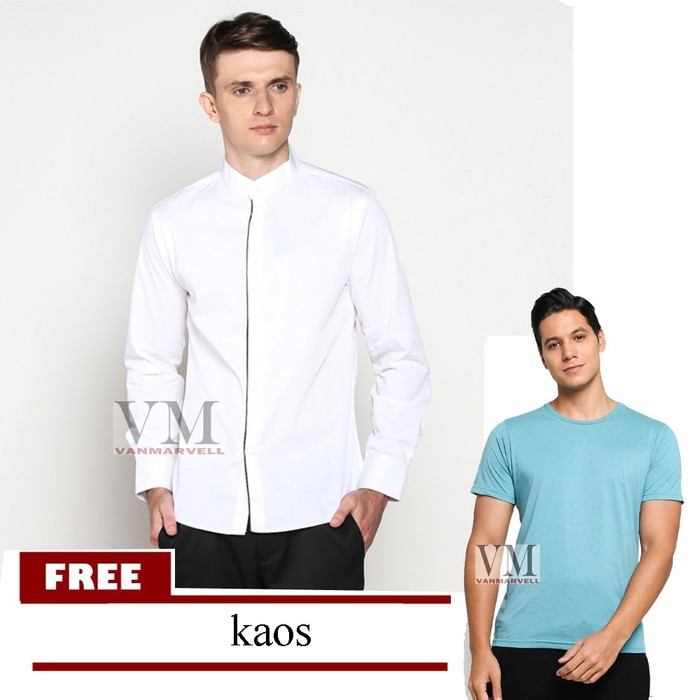 A38L9 Baju Koko Kemko Huda Pdk  New    Vm Baju Koko Putih Free Sarung -