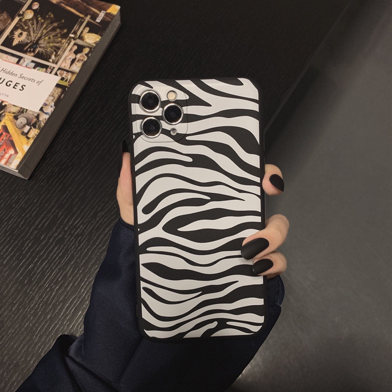 Soft Case Silikon Motif Zebra Untuk Iphone 12 Mini 11 Pro Max X Xs Xr 8 7 Plus 2020 SE