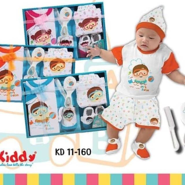 Paket Perlengkapan Bayi / Kado Lahiran Bayi Baru Lahir 11160 / Hadiah  Kado Bayi Two Angels Gift Set S1 /Kiddy Baby Gift Set 11160 Satu Set Pakaian Bayi