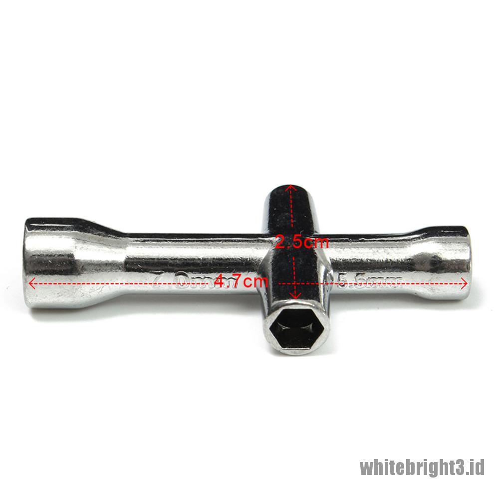 (white3) Kunci Palang 1: 16 1: 10 Untuk Reparasi Ban Mobil RC