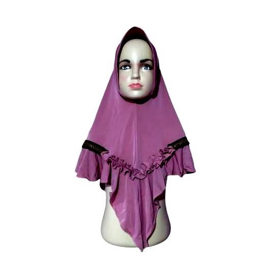 kerudung instan jersey bergo anak perempuan anggita umur 4-7 tahun bahan jersey hyget jumbo motif list rempel ped antem terbaru