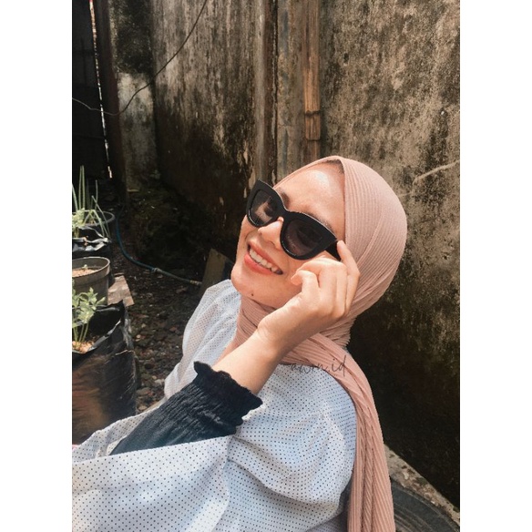 PASMINA PLISKET PREMIUM// PASMINA PLISKET CERUTY// PASMINA FULL PLISKET//  TANPA LIPATAN - Pasmina Z