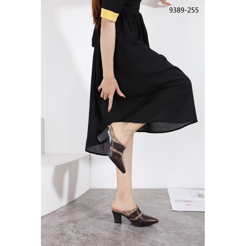 GC GG Canvas Bee Heel Shoes #9389-255