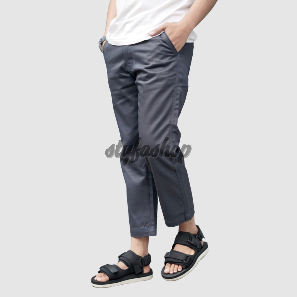 Celana Sirwal Chinos Celana Formal Kantoran Cingkrang Syari Slimfit