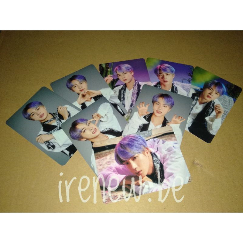 Jual Photocard set (8pcs) Jin BTS (purple hair) Japan Fan Meeting Magic  Shop | Shopee Indonesia