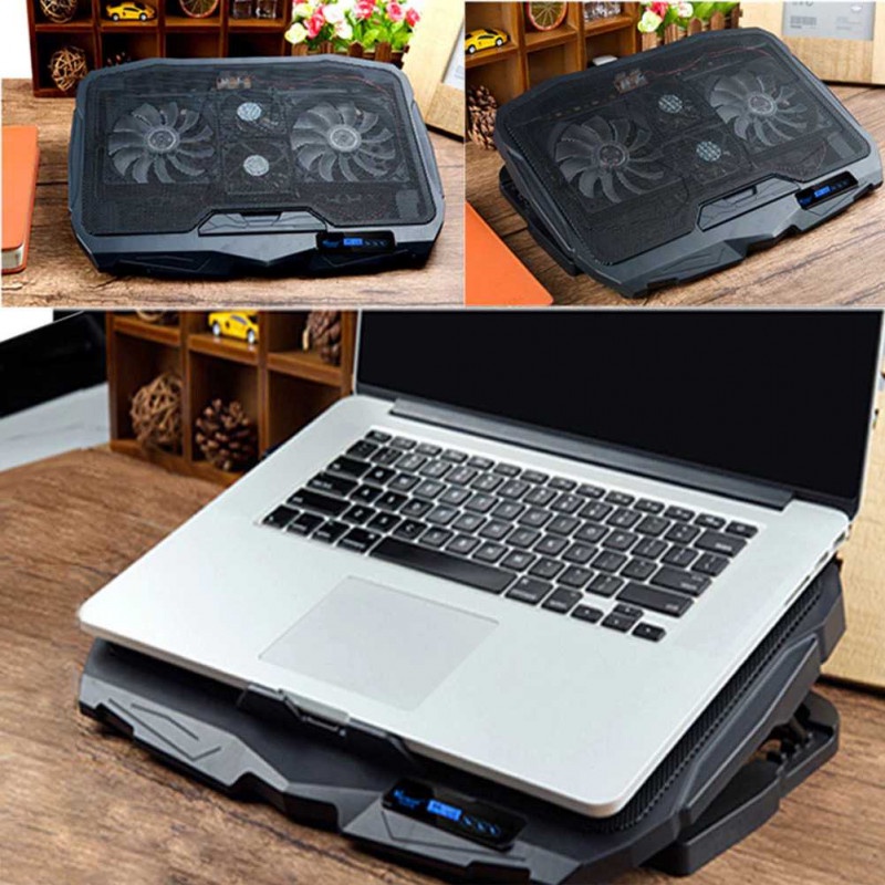 Cooling Pad Laptop 4 Kipas Pendingin Dudukan Notebook Cooler Fan 1500RPM