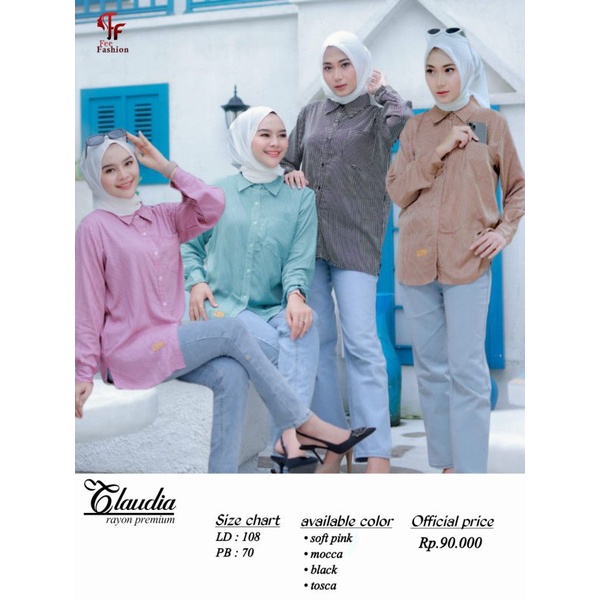 Ready ✅ Claudia Shirt by Fee Fashion ✔️ COD ✔️ Blouse || Kemeja wanita murah || Kemeja wanita