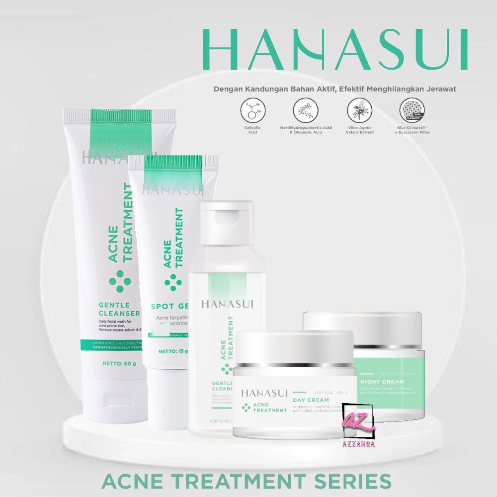 HANASUI Acne Treatment Series / Acne Gentle / Acne Essence / Acne Day cream / Acne Night Cream