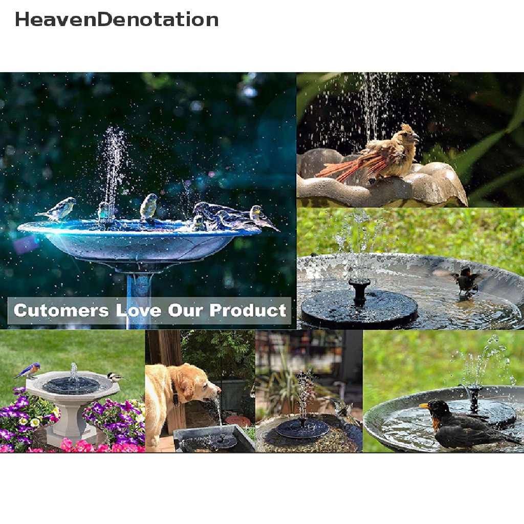 [HeavenDenotation] Solar Powered Floating Bird Bath Water Fountain Outdoor Pond Pool Garden Patio