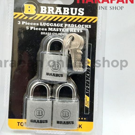 ❄ gembok kecil - MASTER KEY- BRABUS - 3 gembok 1 kunci ✴