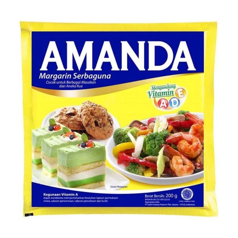 

Margarine Amanda Sachet 200gr