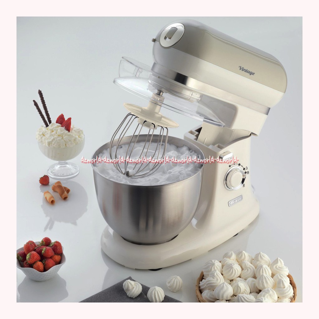 Ariete Vintage Alat Mixer 5,5 Liter Alat Pengaduk Kue Beige tosca