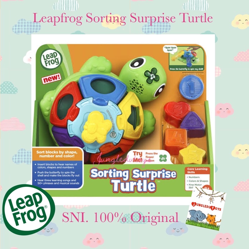 Leapfrog Sorting Surprise Turtle Original Mainan Edukasi Sortir Anak Balita