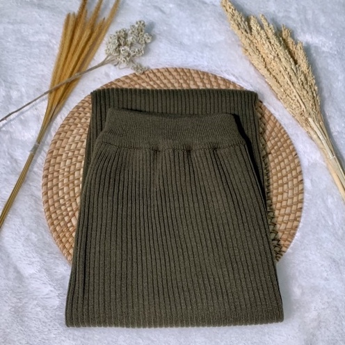 Rok span rajut,Rok wanita premium,Rok tebal knit-ARMY