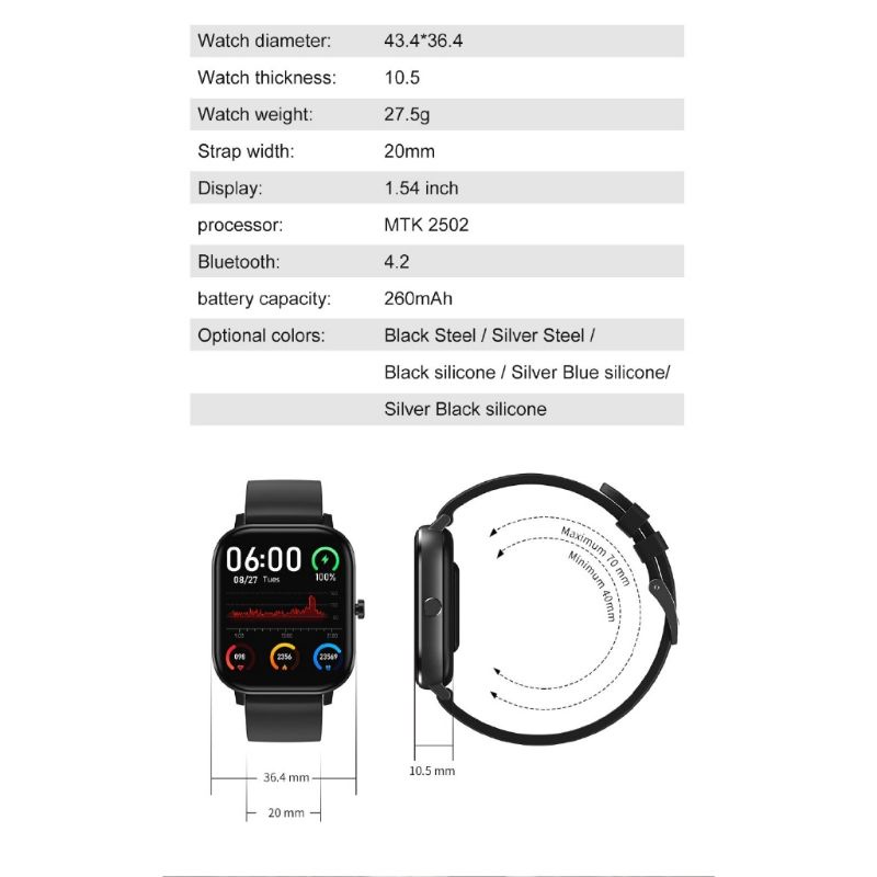 DT35 Smartwatch Bluetooth call control Clock Reminder Sport Smart Watch