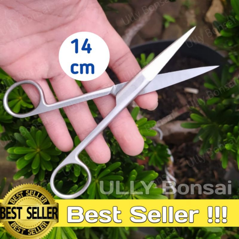 GUNTING PRUNING DAUN BONSAI 14CM