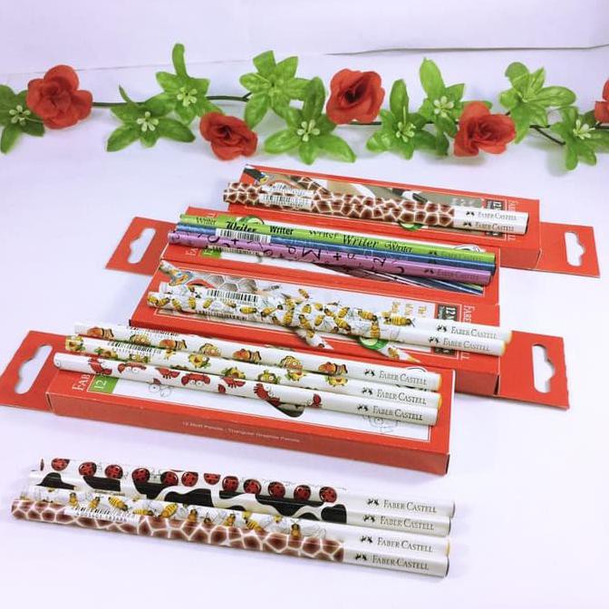 

HOT SALE Pensil kayu 2B Faber Castell motif Animal segitiga Terjamin