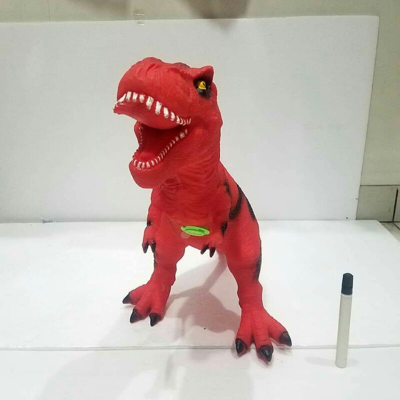 mainan figuredinosaurus t-rex redtinggi sekitar 50cmBahan vinylBisa bunyiAman untuk anak-anakWtppDHS