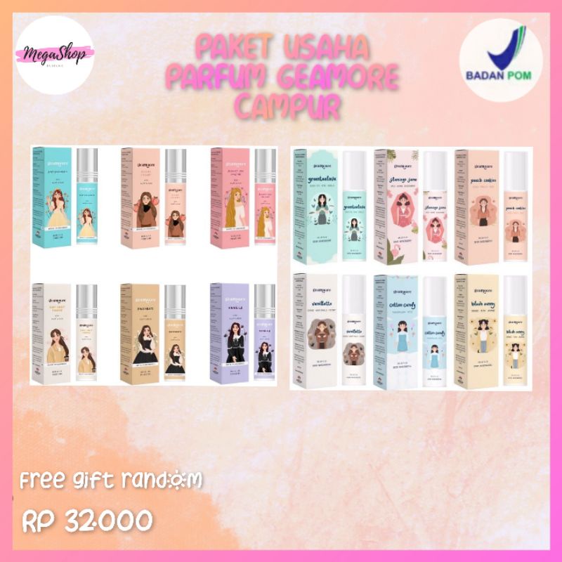 Paket usaha parfum geamore/paket hemat parfum geamore dapat 6pc